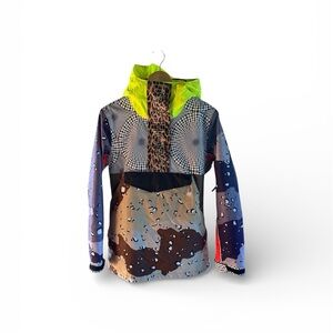 DC Multicolor Hooded Jacket with Leopard Print